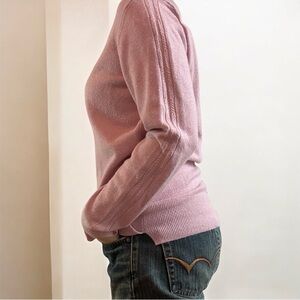 Pink Sparkly Mock Sweater